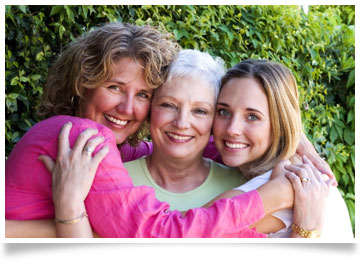 3 generation of women smiling